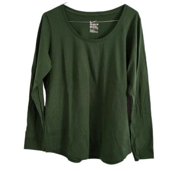 Nike Other - Men's Nike Green Tee Shirt 100% Cotton  - Long Sleeves - Size XL